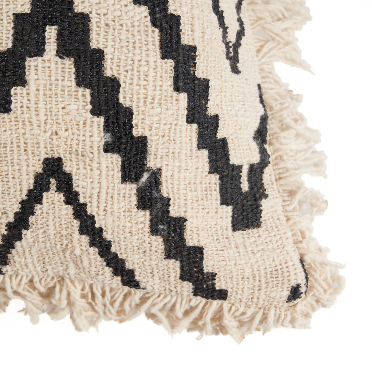 The Sahara Diamond Cushion Cover, Natural Black — 7