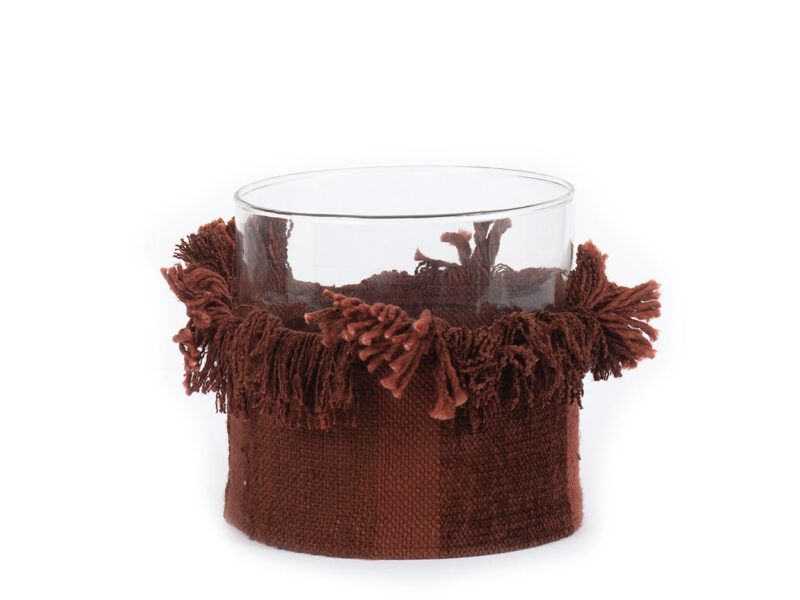 The Oh My Gee Candle Holder, Burgundy Velvet, XL