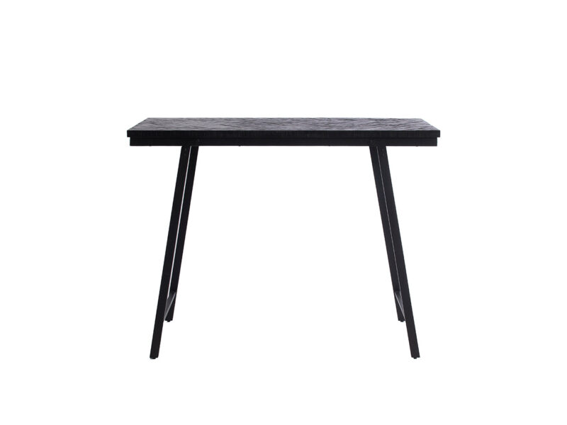 The Herringbone High Table, Black, 140cm