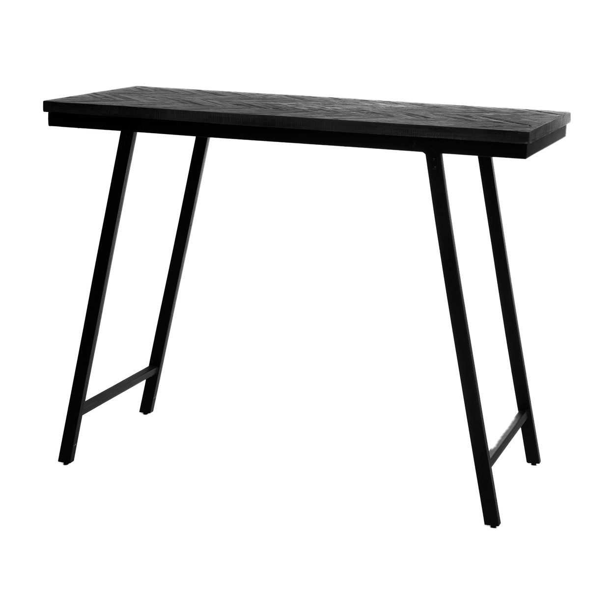 The Herringbone High Table, Black, 140cm — 5