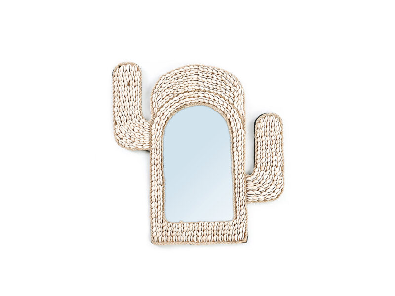 The Cactus Shell Mirror, White