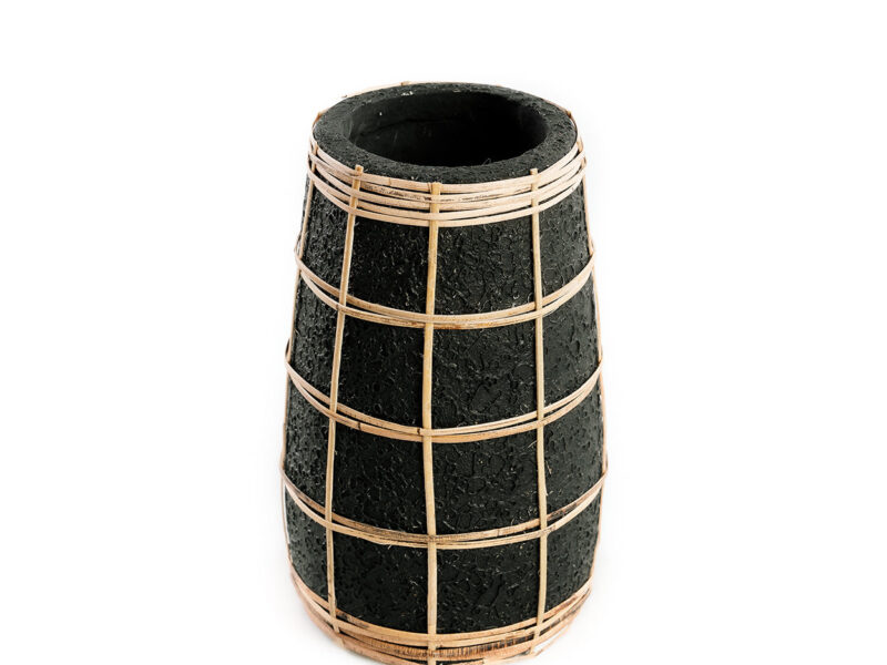 The Cutie Vase, Black Natural, S