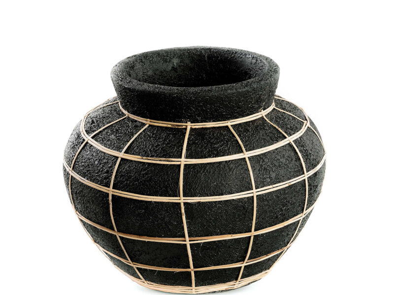 The Belly Vase, Black Natural, M