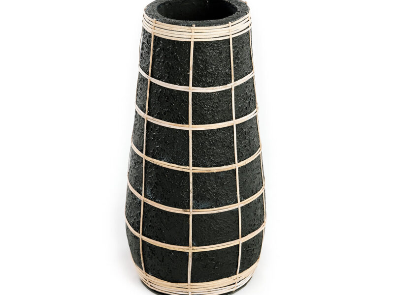The Cutie Vase, Black Natural, L