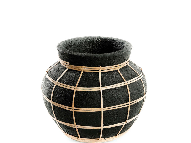 The Belly Vase, Black Natural, S