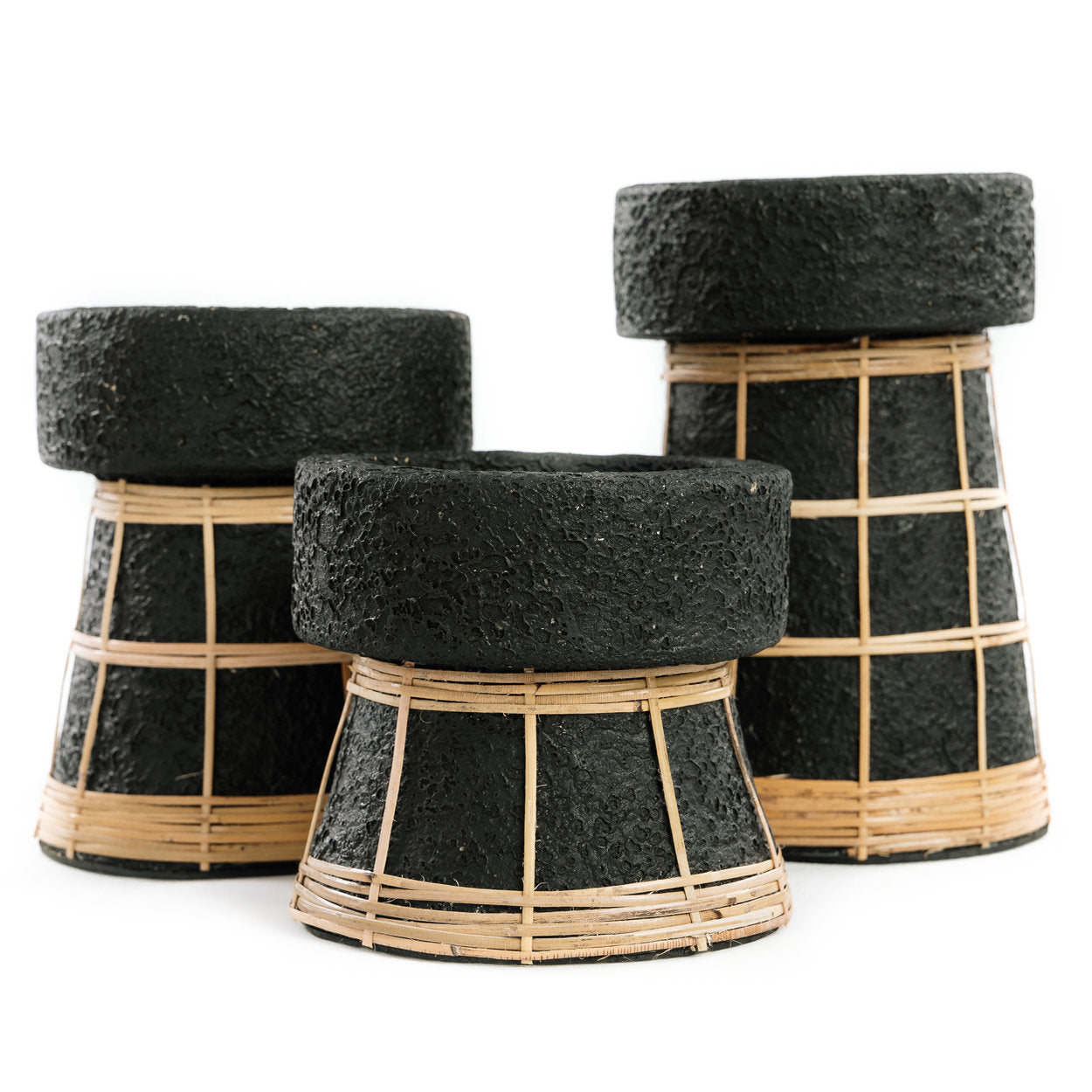 The Serene Candle Holder, Black Natural, L — 6