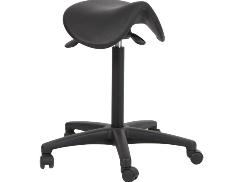 Workliving PUR Saddle Stool, PUR Seat, Nylon Base, Office Stool (Unassembled)