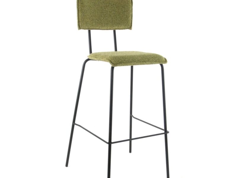 Workliving Bo Society High Bar Stool, Bouclé Mustard