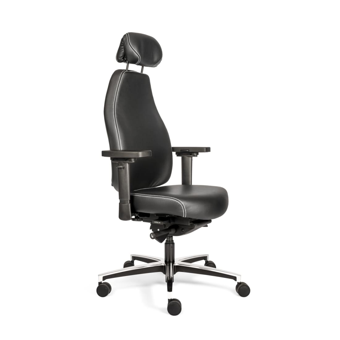 Sit And Move Therapod X Office Chair with Headrest, Black Leather