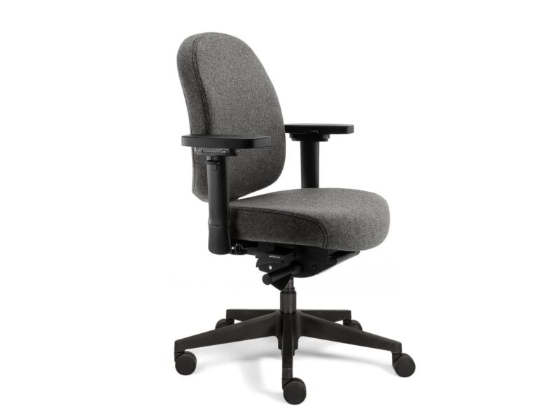 Sit And Move Therapod X Compact Office Chair, Mid Grey, Fenice Wool Felt