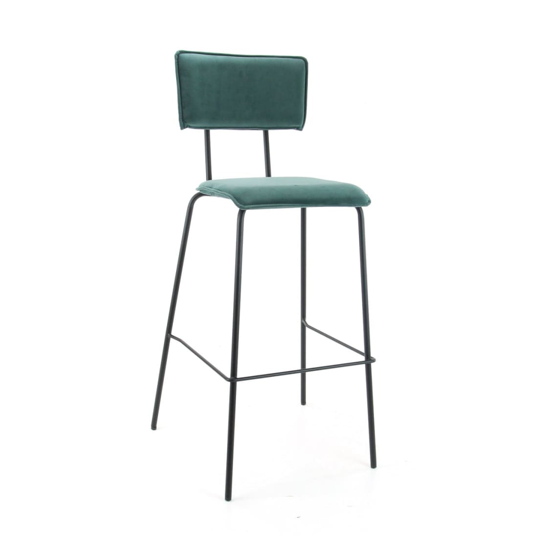 Workliving Bo High Bar Stool, Velvet Earth Teal