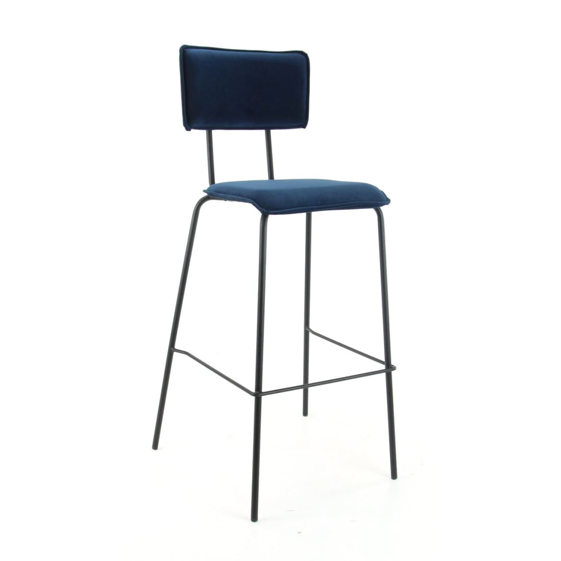 Workliving Bo High Bar Stool, Velvet Earth Indigo