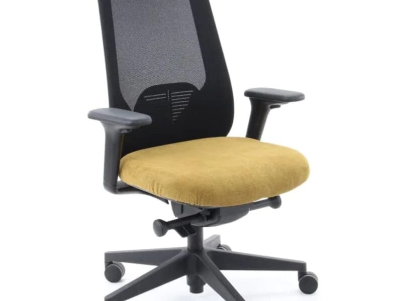 Workliving Nora Mesh Ergonomic Design Office Chair, Yellow Regain, NEN 1335
