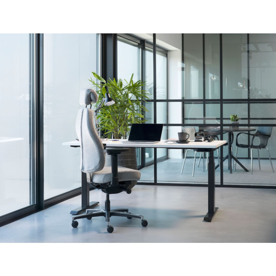 Sit And Move Therapod X Compact Office Chair, Light Grey, Fenice Wool Felt — 4