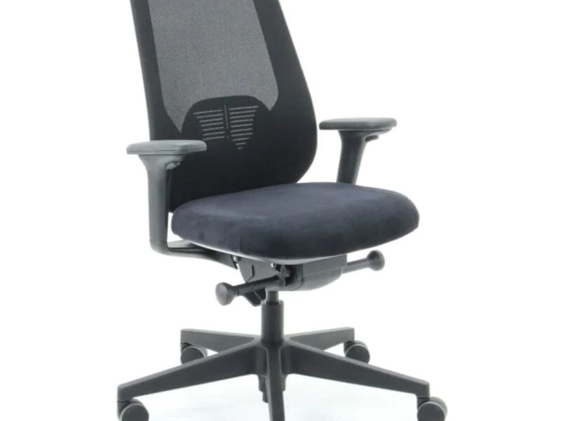 Workliving Nora Mesh Ergonomic Design Office Chair, Black Regain, NEN 1335