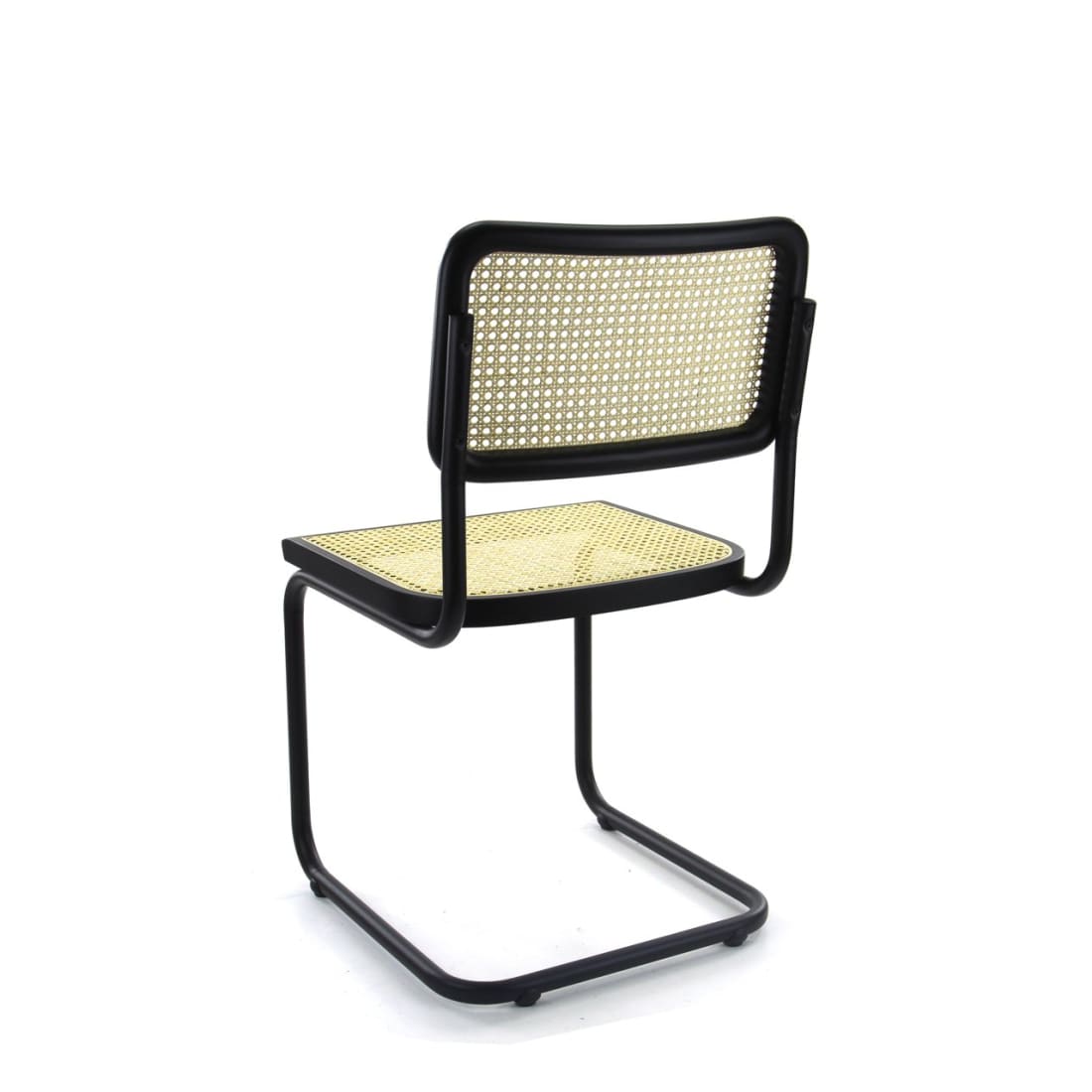 Bas Dining Chair, Rattan Design, Black, Set of 4 — 3