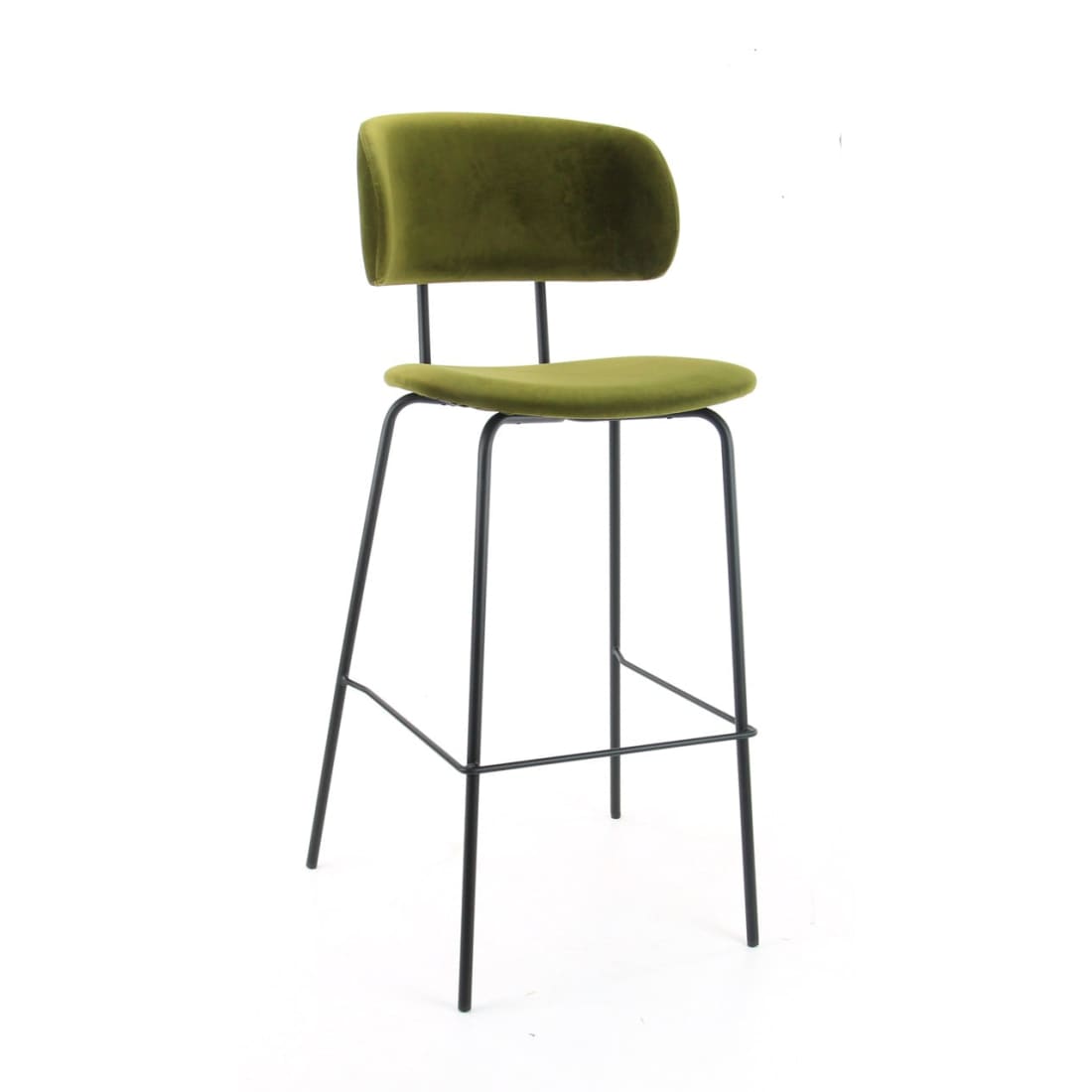 Workliving Bo RS High Bar Stool, Velvet Earth Army