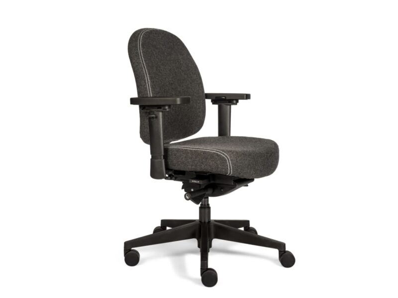 Sit And Move Therapod X Compact Office Chair, Dark Grey, Fenice Wool Felt