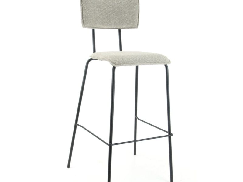 Workliving Bo Society High Bar Stool, Bouclé Shitake