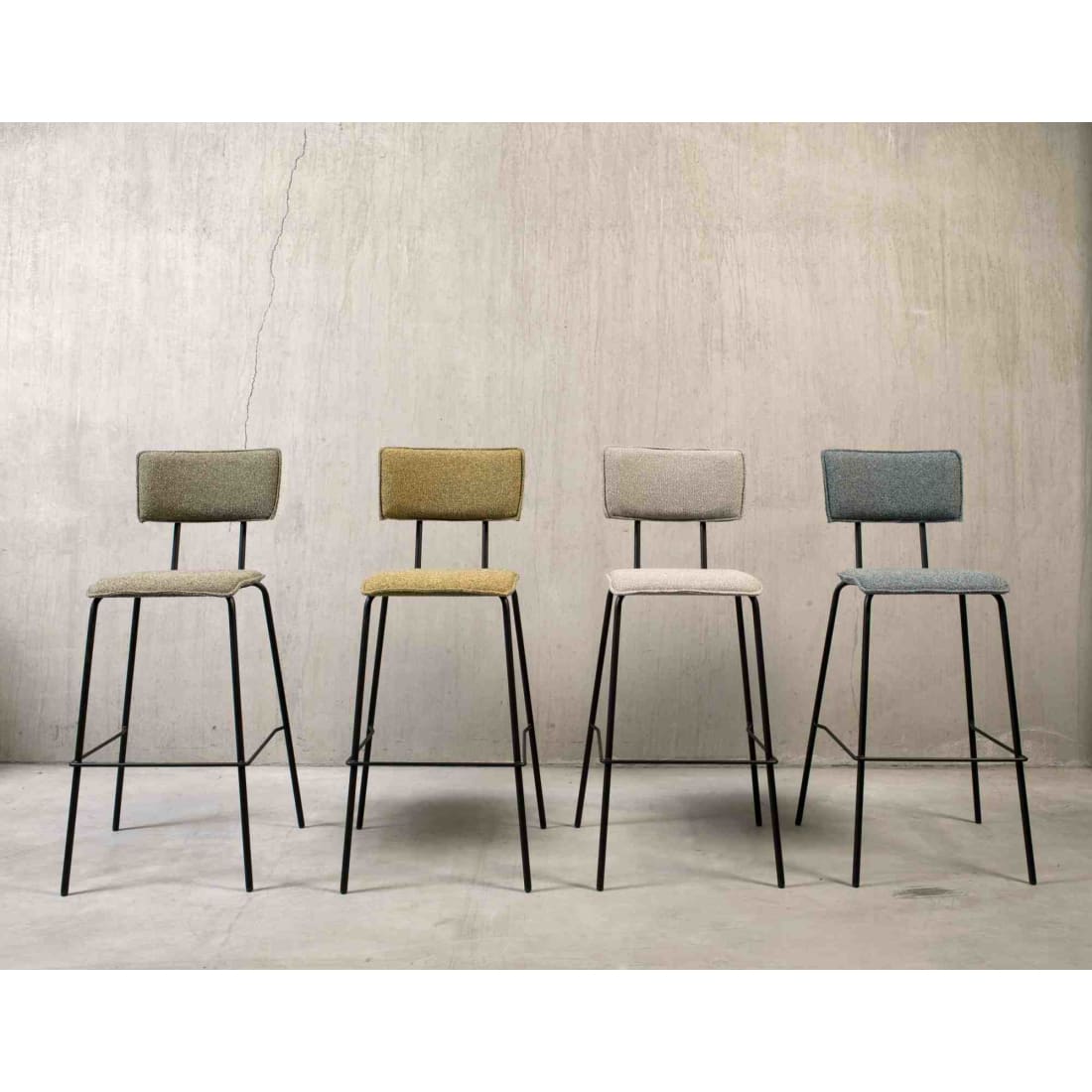 Workliving Bo Society High Bar Stool, Bouclé Turtle — 2