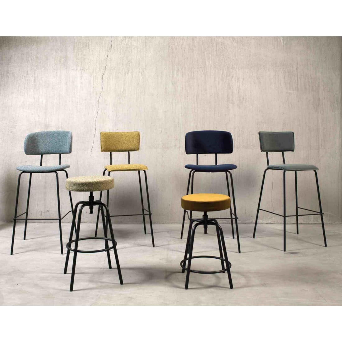 Workliving Bo Society High Bar Stool, Bouclé Turtle — 7