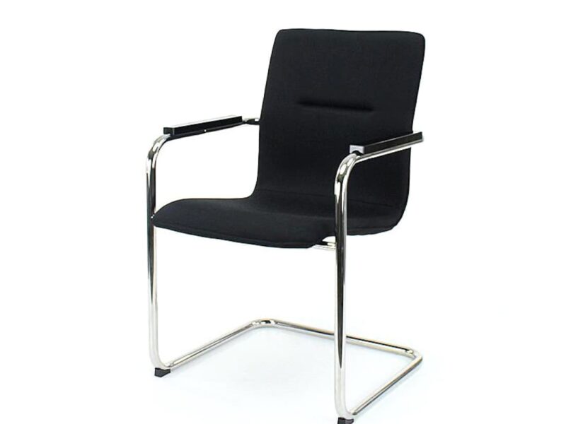 Workliving X6 Conference Chair, Comfort, Black Sled Base