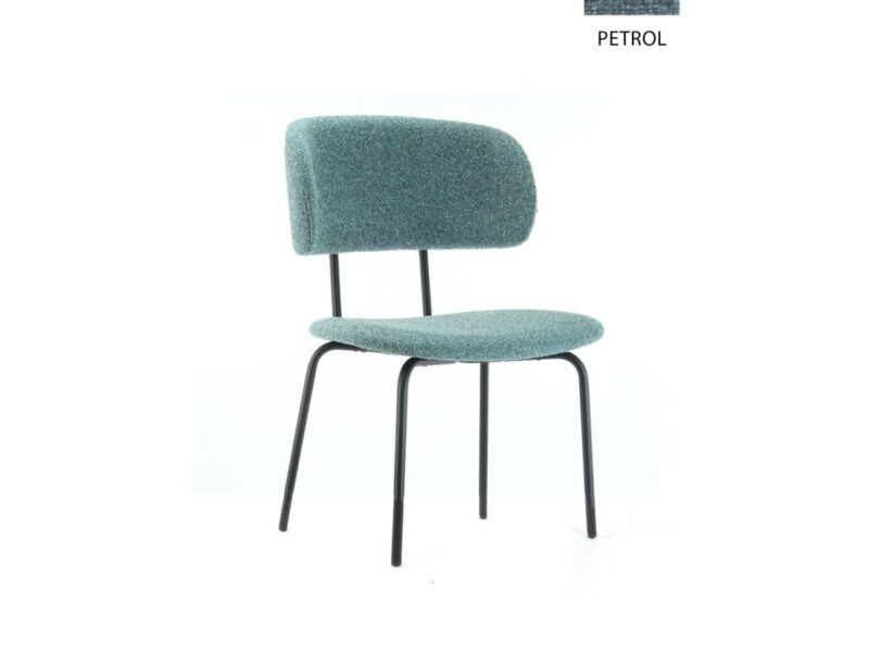 Workliving Bo RS Dining Chair, Society Bouclé Petrol