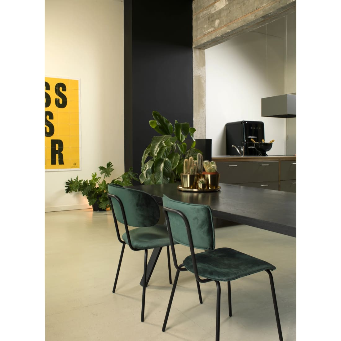 Workliving Bo Dining Chair, Velvet Earth Teal — 3