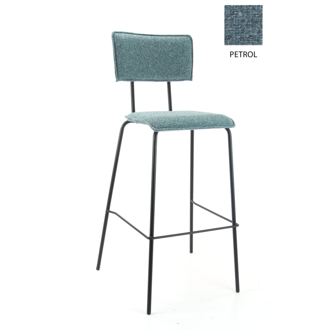 Workliving Bo Society High Bar Stool, Bouclé Petrol — 7