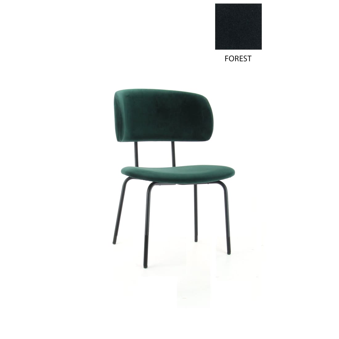 Workliving Bo RS Dining Chair, Velvet Earth Forest