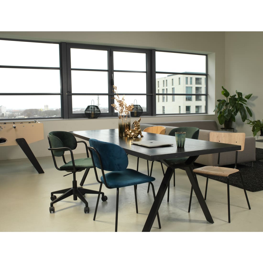 Workliving Bo RS Dining Chair, Velvet Earth Forest — 6