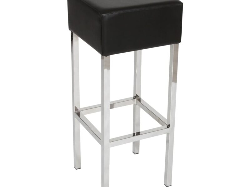 Workliving Skai Bar Stool, Black / Chrome
