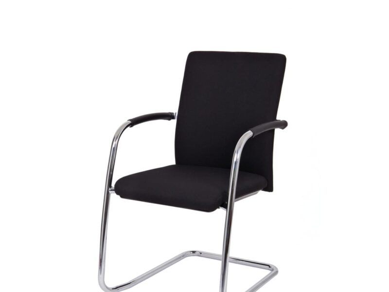 Workliving X1 Conference Chair, Comfort, Black Sled Base