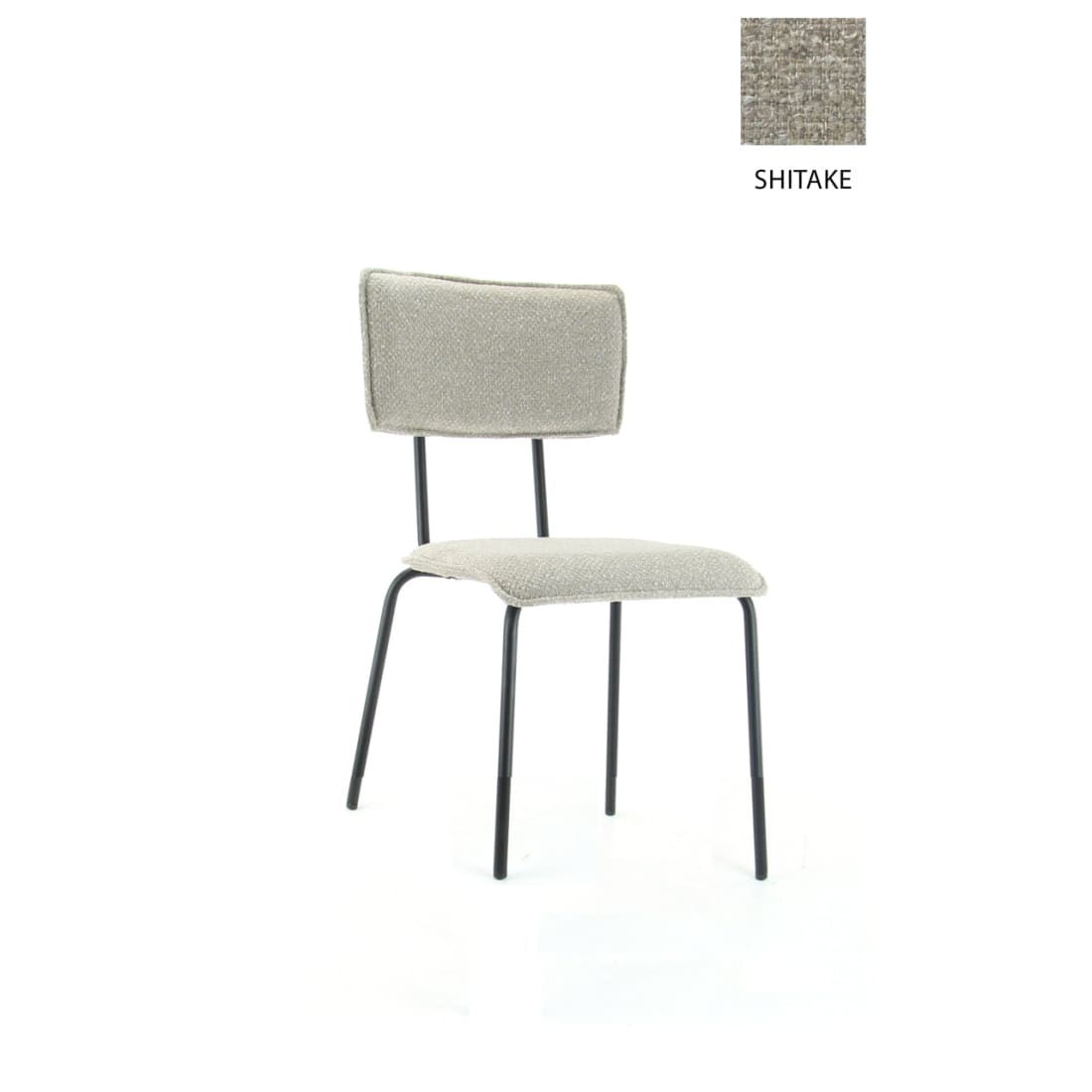 Workliving Bo Society Dining Chair, Bouclé Shitake — 2