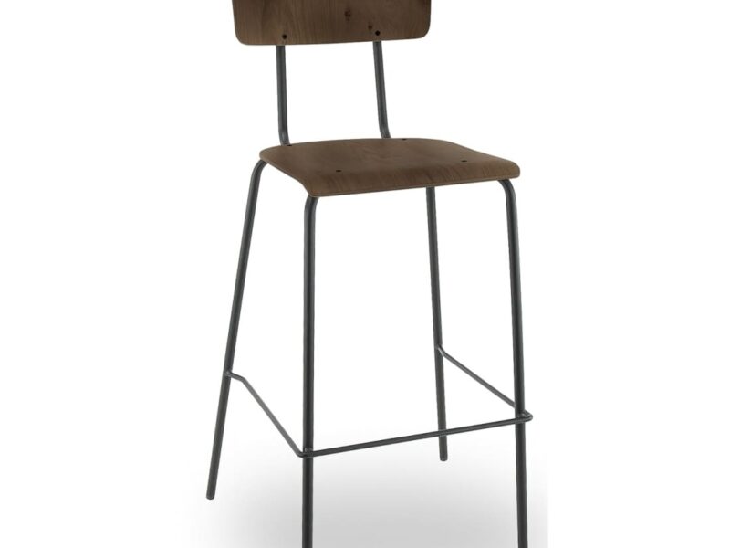 Workliving Bo High Bar Stool, Vintage Wood