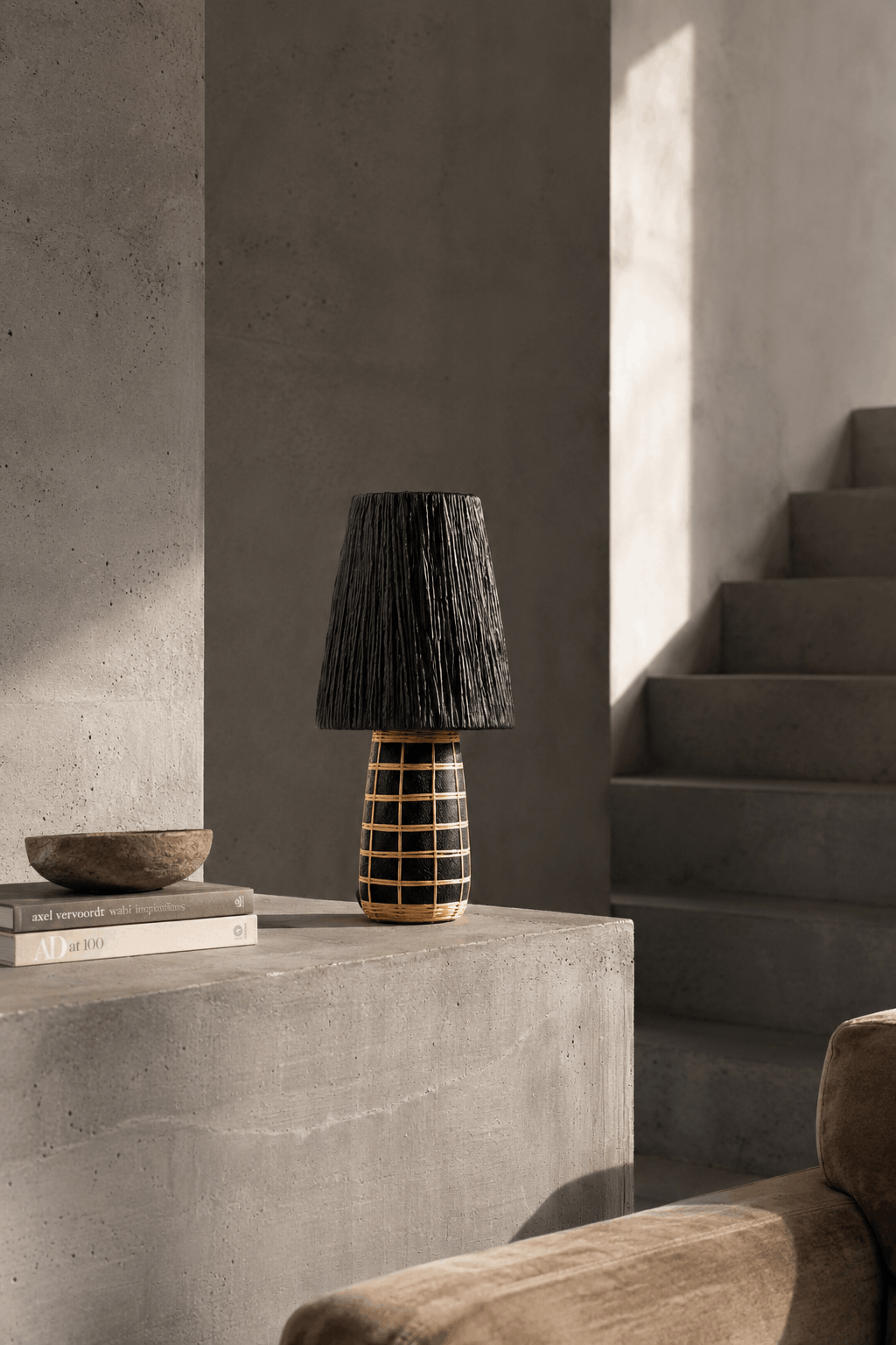 The Naxos Table Lamp, Black Natural — 2