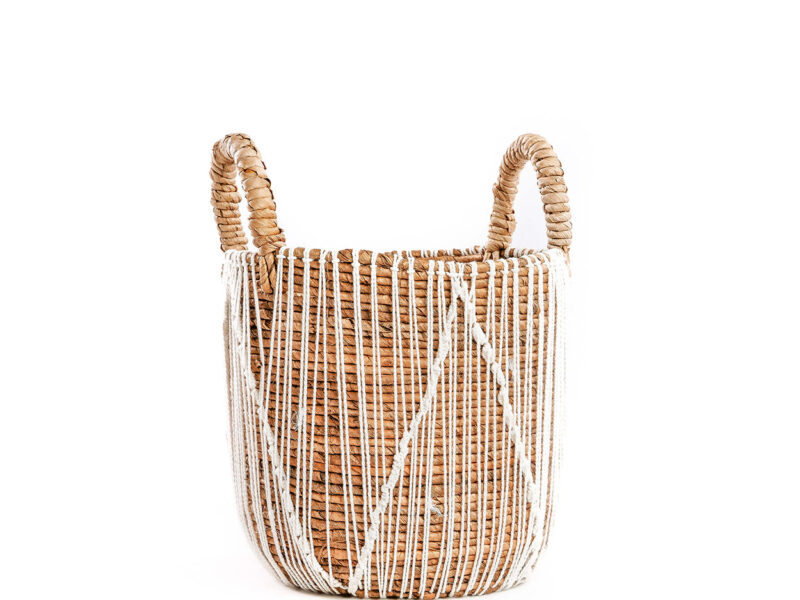 The Straight Stitched Macrame Basket, S