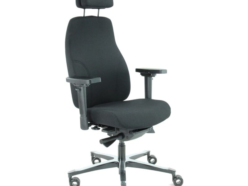 Sit And Move Therapod X2 HR Office Chair with Headrest, Black, Mirage Upholstery