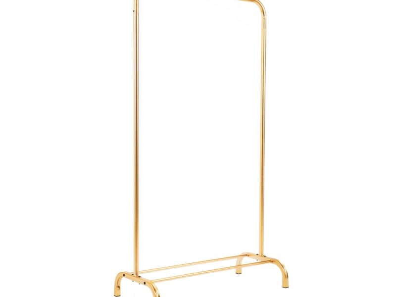 Clothrack, Metal, Gold, 80x40x150cm