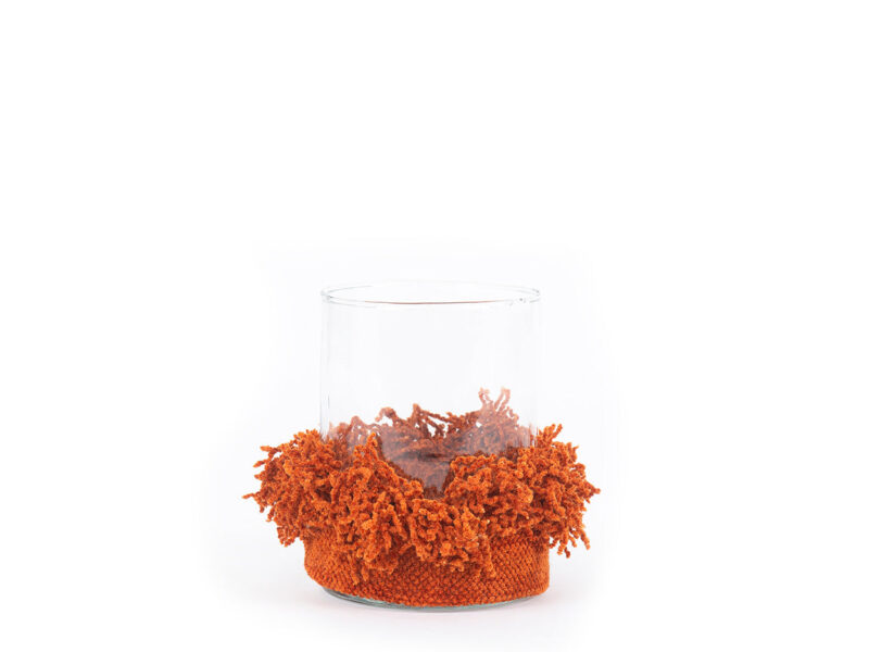The Oh My Gee Candle Holder, Rust Velvet, M