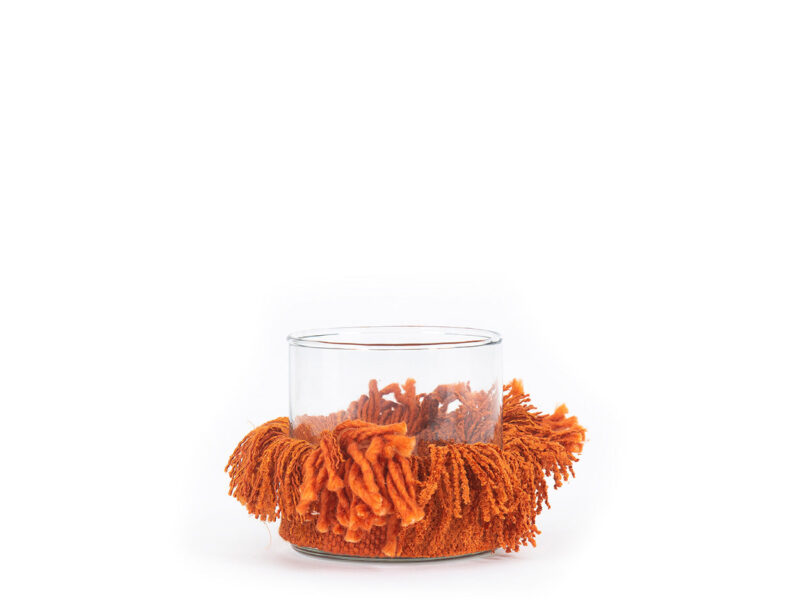 The Oh My Gee Candle Holder, Rust Velvet, S
