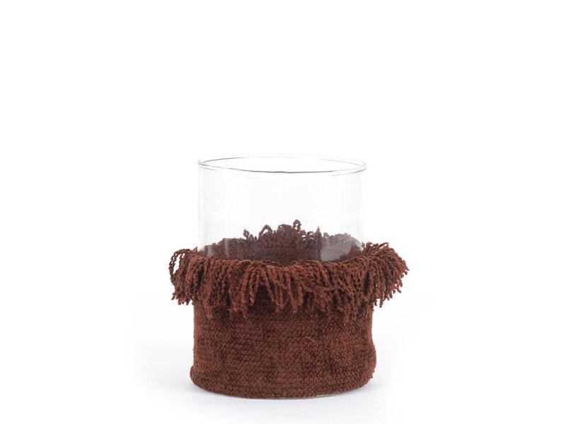 The Oh My Gee Candle Holder, Burgundy Velvet, L