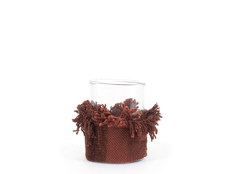 The Oh My Gee Candle Holder, Burgundy Velvet, M