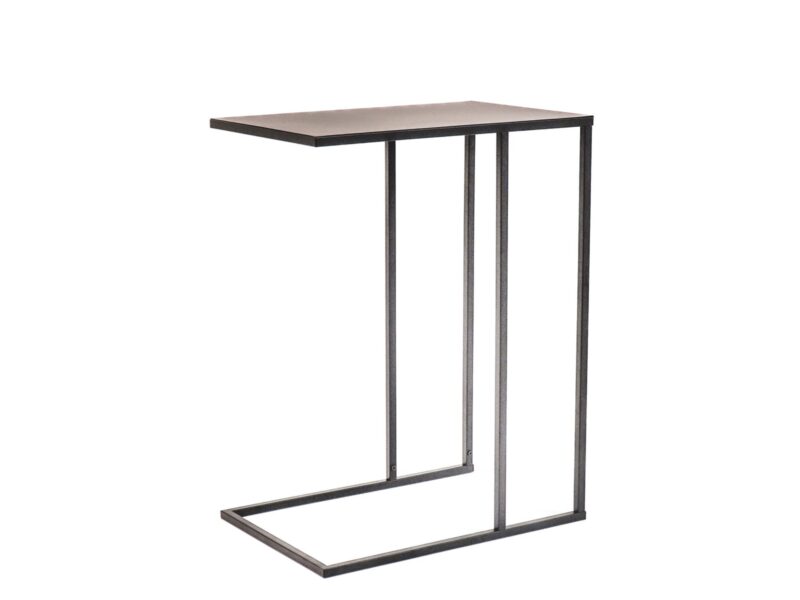 Side Table, Metal, Black, 45x30x60cm
