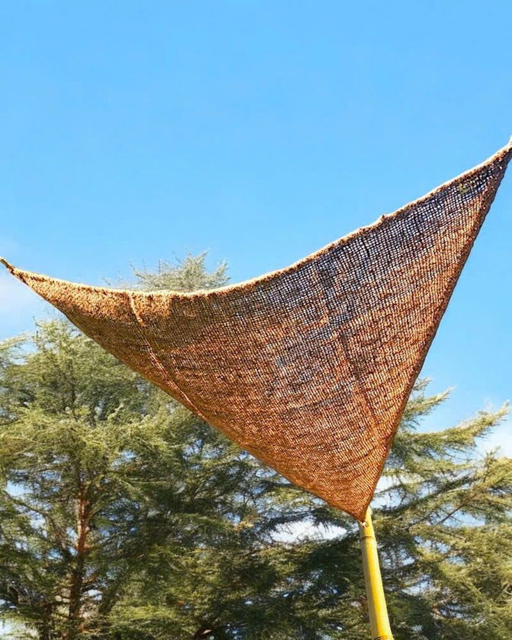 The Coco Shade Triangular, Natural, 350x350 — 2