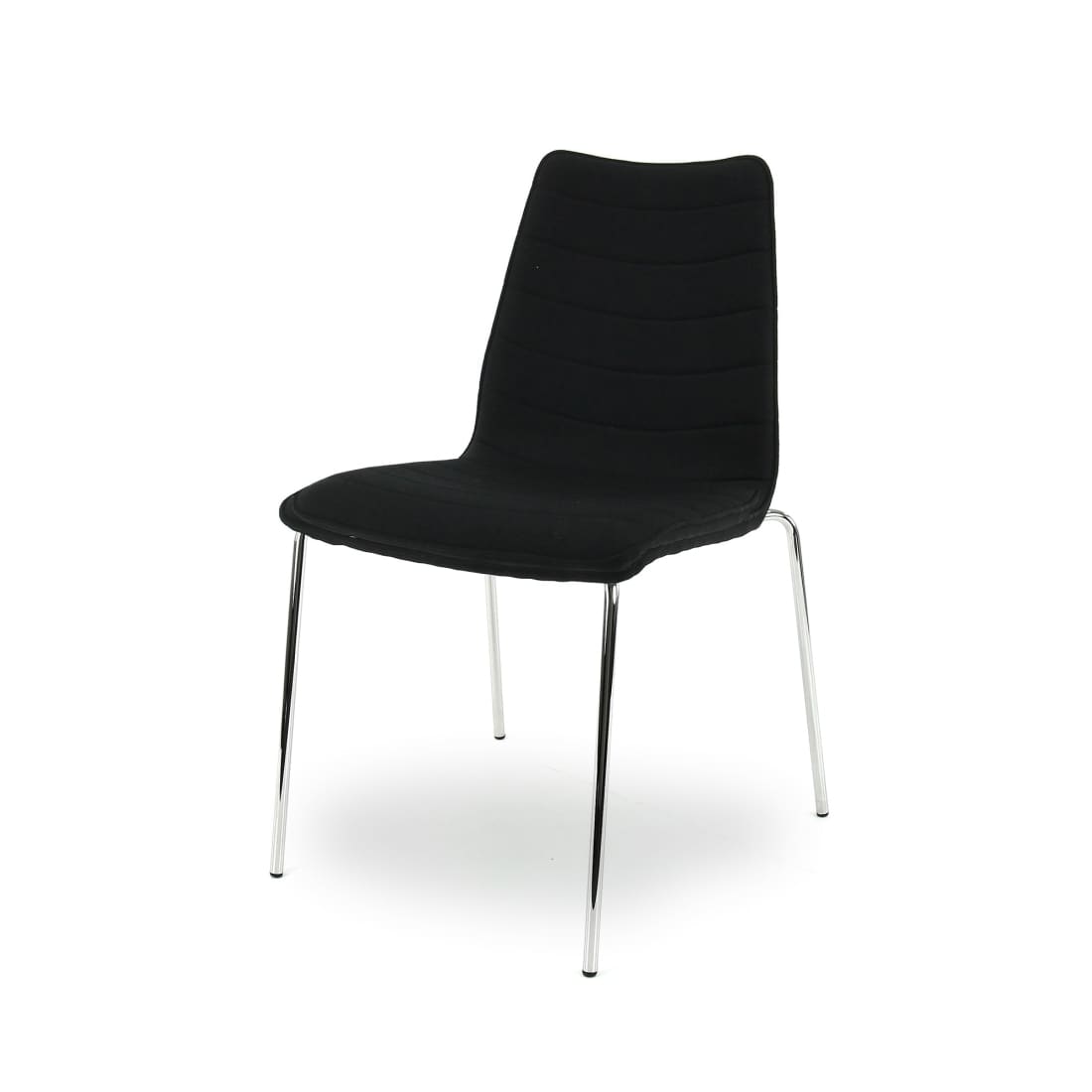 Workliving Verona Dining / Conference Chair, Black Mirage, Chrome Base