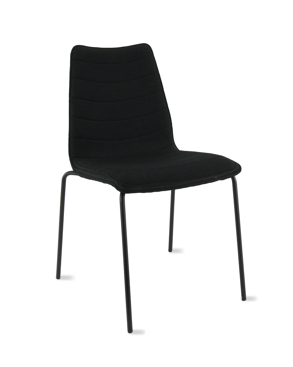 Workliving Verona Dining / Conference Chair, Mirage Black, Black Frame