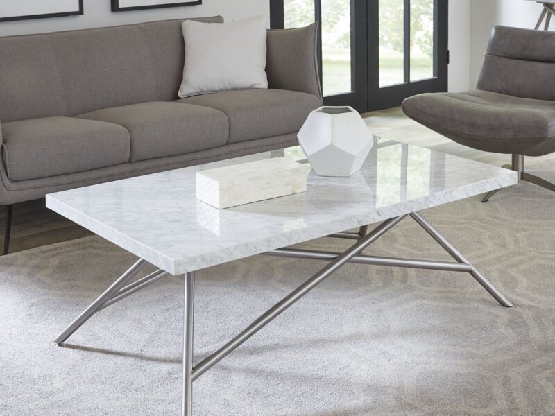 Coral Coffee Table in Marble