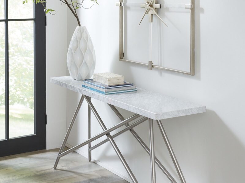 Coral Console Table in Marble