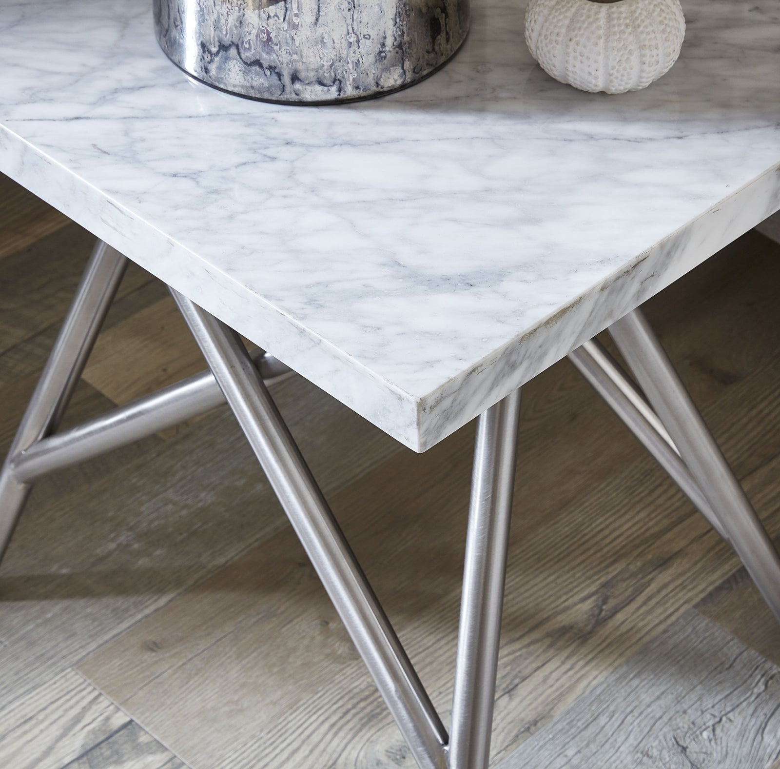 Coral Console Table in Marble — 4